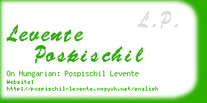 levente pospischil business card